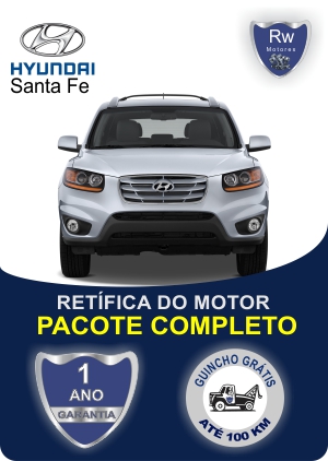 Retífica de motor Hyundai Santa Fe com garantia pacote completo Rw motores